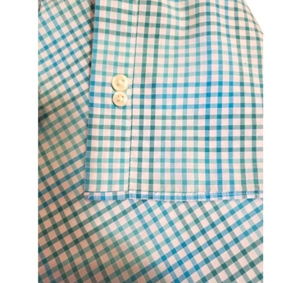 Cremieux Lightweight Cotton Long Sleeve Button-Down Gingham Plaid Shirt Size L - Picture 5 of 9